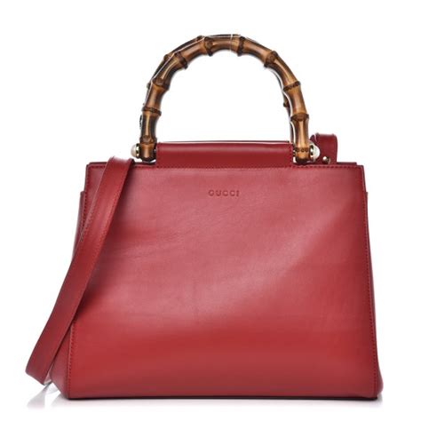 gucci nymphaea red|GUCCI Nappa Bamboo Small Nymphaea Top Handle Hibiscus .